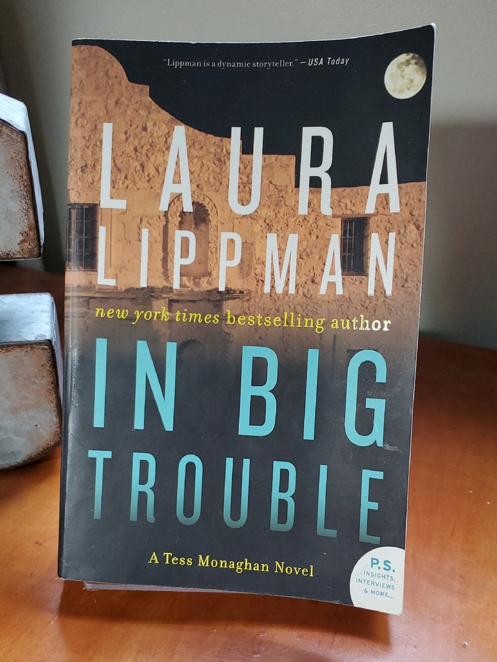 Laura Lippman "In Big Trouble" Paperback - Black & Teal Cover
